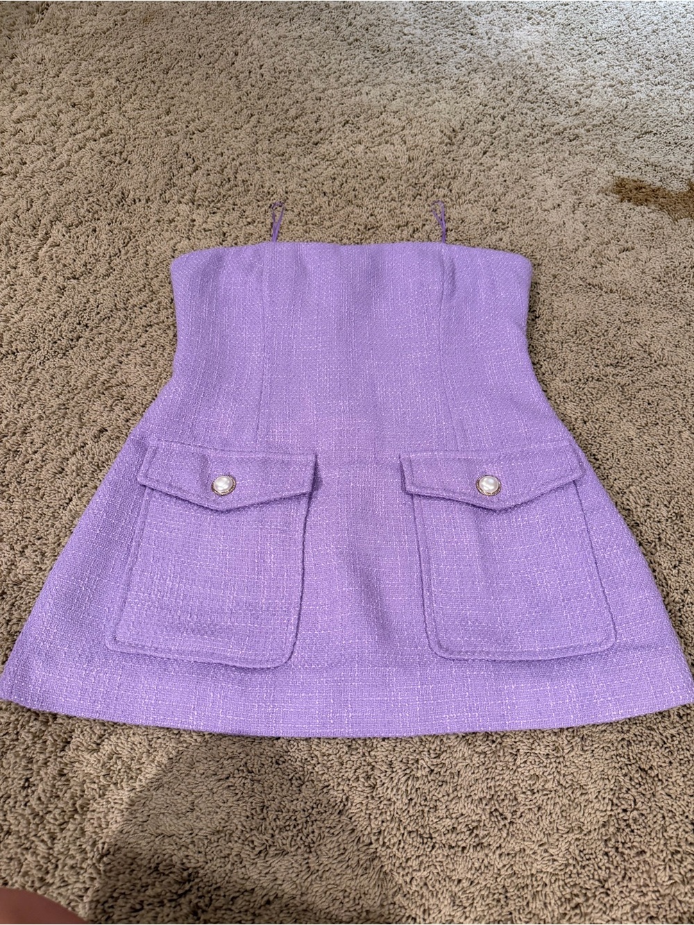 Ronny Kobo purple strapless dress